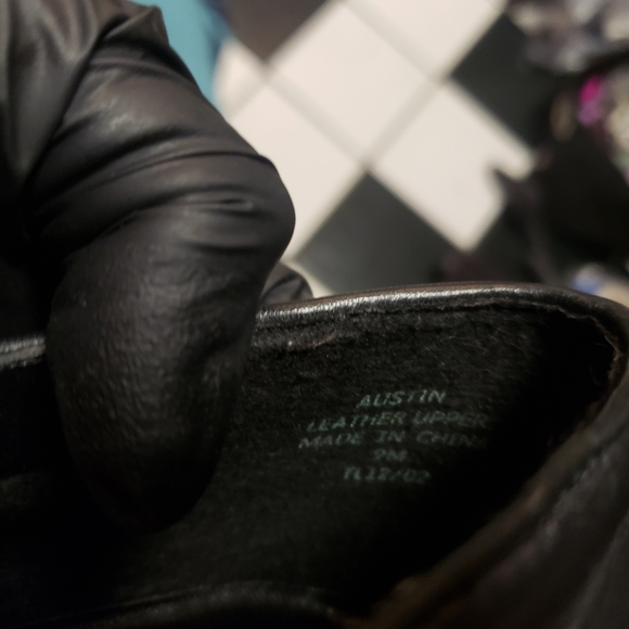 VICTORIA SPENCER-"AUSTIN"-BLACK LEATHER SLIP ON LOAFER/Sz. - Picture 5 of 7